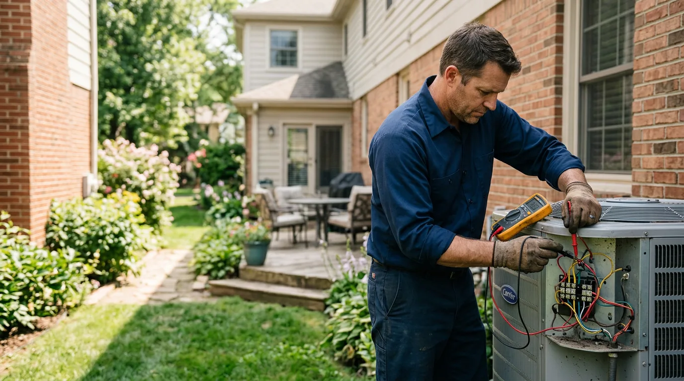 HVAC technician working near Grayville, IL